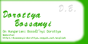 dorottya bossanyi business card